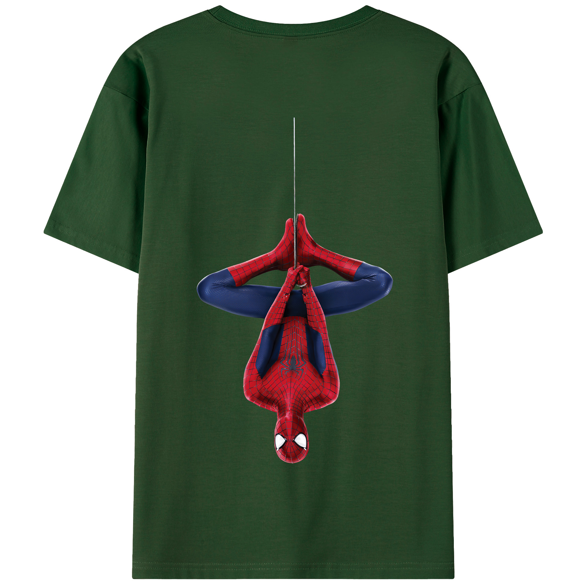 （画像用） Spider Man スパイダーマン 綿100％半袖Tシャツ（背面プリント）